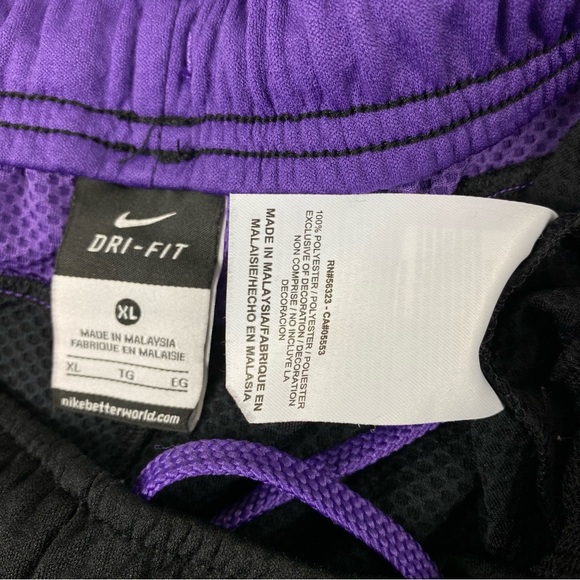 Nike Dri-Fit Black Purple Joggers Youth Size XL - Picture 8 of 12